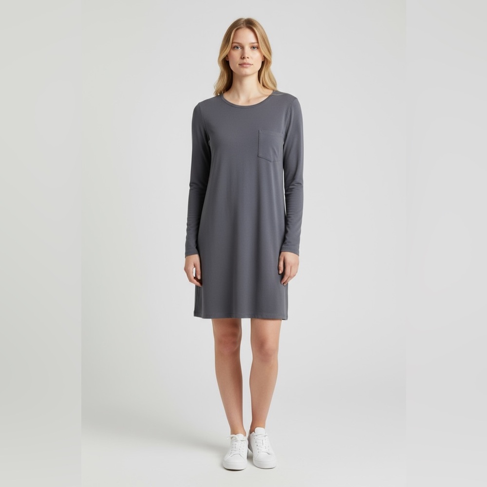 Abercrombie & Fitch, Tunic T Shirt, Long Sleeve- gray